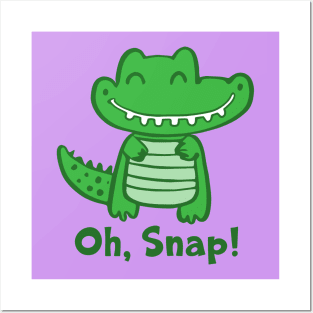 Oh, Snap! Kawaii Cute Crocodile Alligator Posters and Art